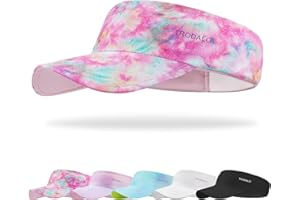 Trodalo Kids Sun Visor Hats for Girls Boys, Lightweight Cooling Stretchy Visor, Packable Sports Hat for Running, Tennis, Golf