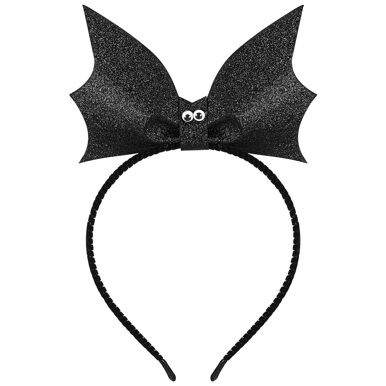 Lurrose Halloween Headbands Sequin Bat Hair Hoop Creative Cosplay Hair Band Durable Cute Party Decorations Props for Women Girls Black