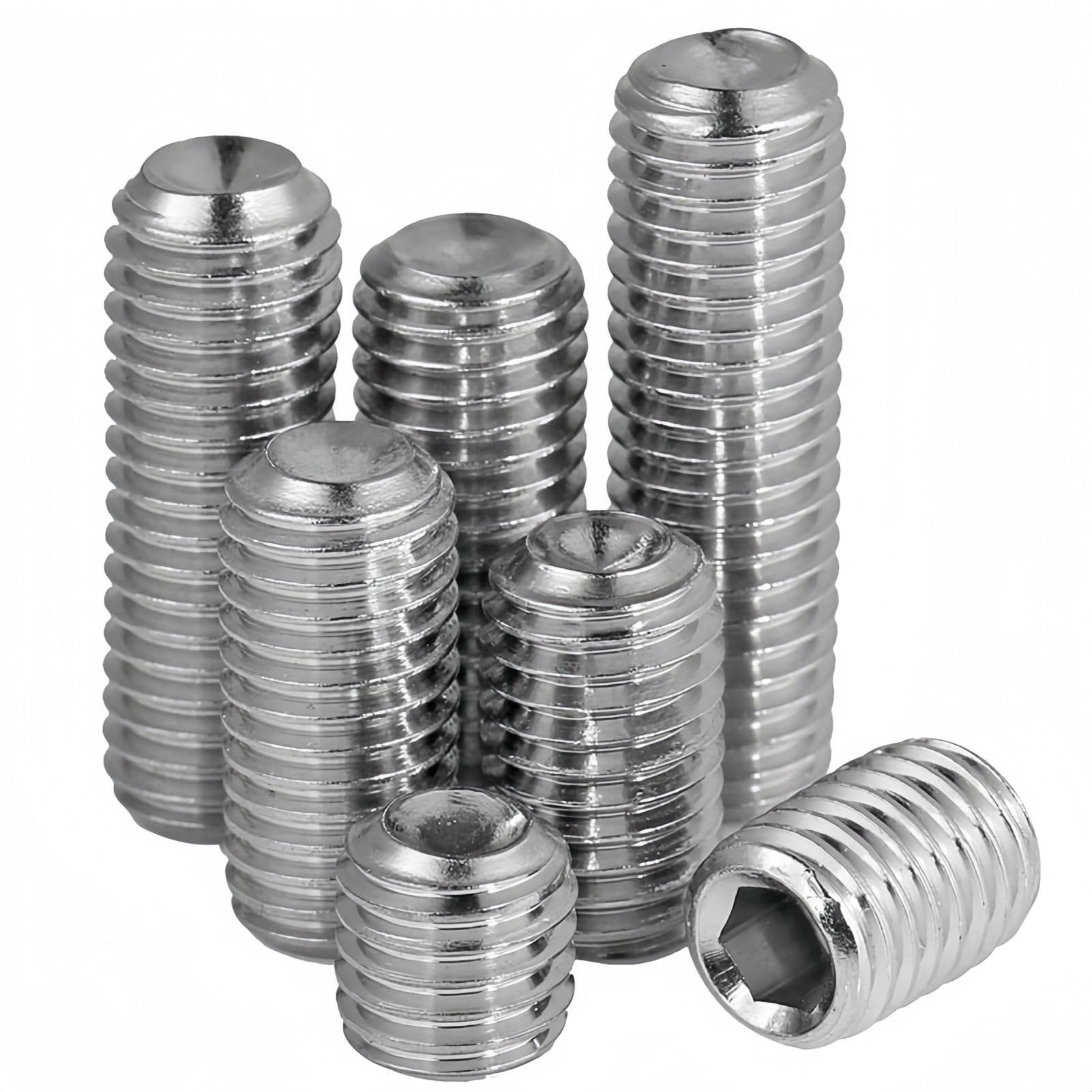 SYDARSYN Cup Point Grub Screws 304 Stainless Steel Hex Socket Screws for Door Handles and Home Repairs M6x20mm (20 pcs)