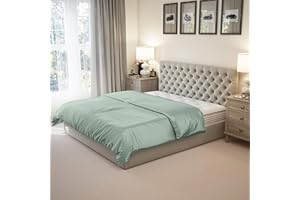 MULBERRY PARK SILKS Mulberry Park 100% Pure Silk Duvet Cover, 22 Momme, Grade 6A - Ultra Soft, Gentle on Skin - Hidden Zipper Closure & Corner Ties - Full/Queen (92" x 96"), Sage Green