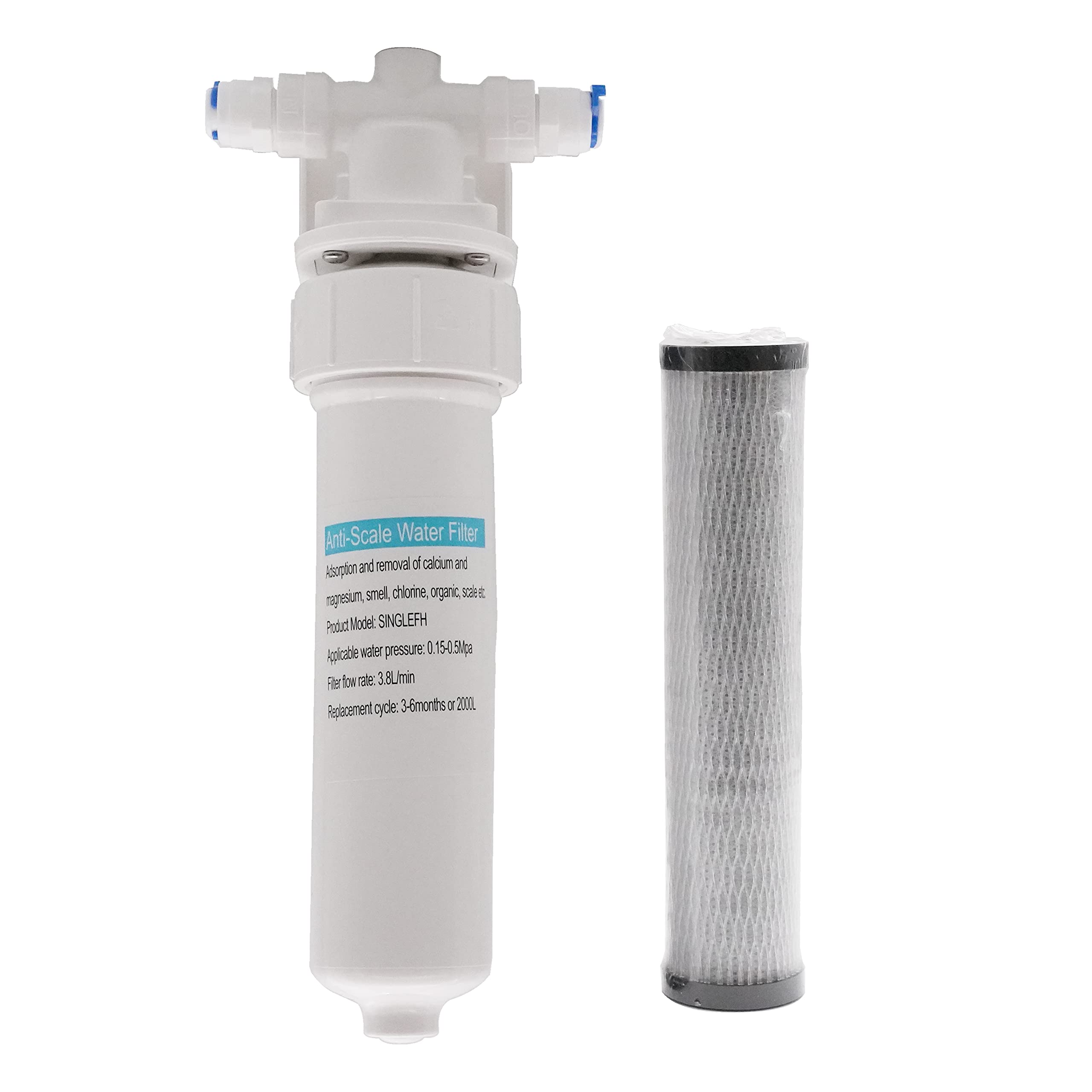 F400R Replacement Filter Cartridges for F400 Under Sink In-line Filter Unit and Instant Hot or Pure Water Dispenser Faucets, White (2-Pack)