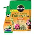 Miracle-Gro Cactus, Palm & Citrus Potting Mix and Succulent Plant Food - Bundle of Potting Soil (8 qt.) and Liquid Plant Food (8 oz.) for Growing and Fertilizing Indoor Succulents