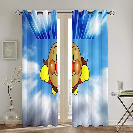 amazon co jp それいけ アンパンマン 1 ユニークなデザイン 遮光カーテンカーテン 1級遮光 部屋を暗する騒音低減 ロッドポケット ウィンドウドレープリ幅132cmx高183cm 2枚組 パンチングとバーの2種類のタイプがあります選択しやすいです ホーム キッチン