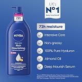 NIVEA Rich Nourishing Body Lotion 625ml Dry Skin 72H Hydration Almond Oil view 2