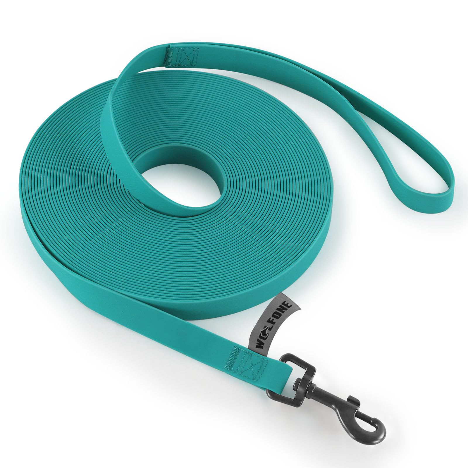 Photo 1 of Wolfone 50ft Viridian Green Long Leash - Waterproof Training Dog Leash for Recall, Swimming, Camping, Beach, Hunting, Walking