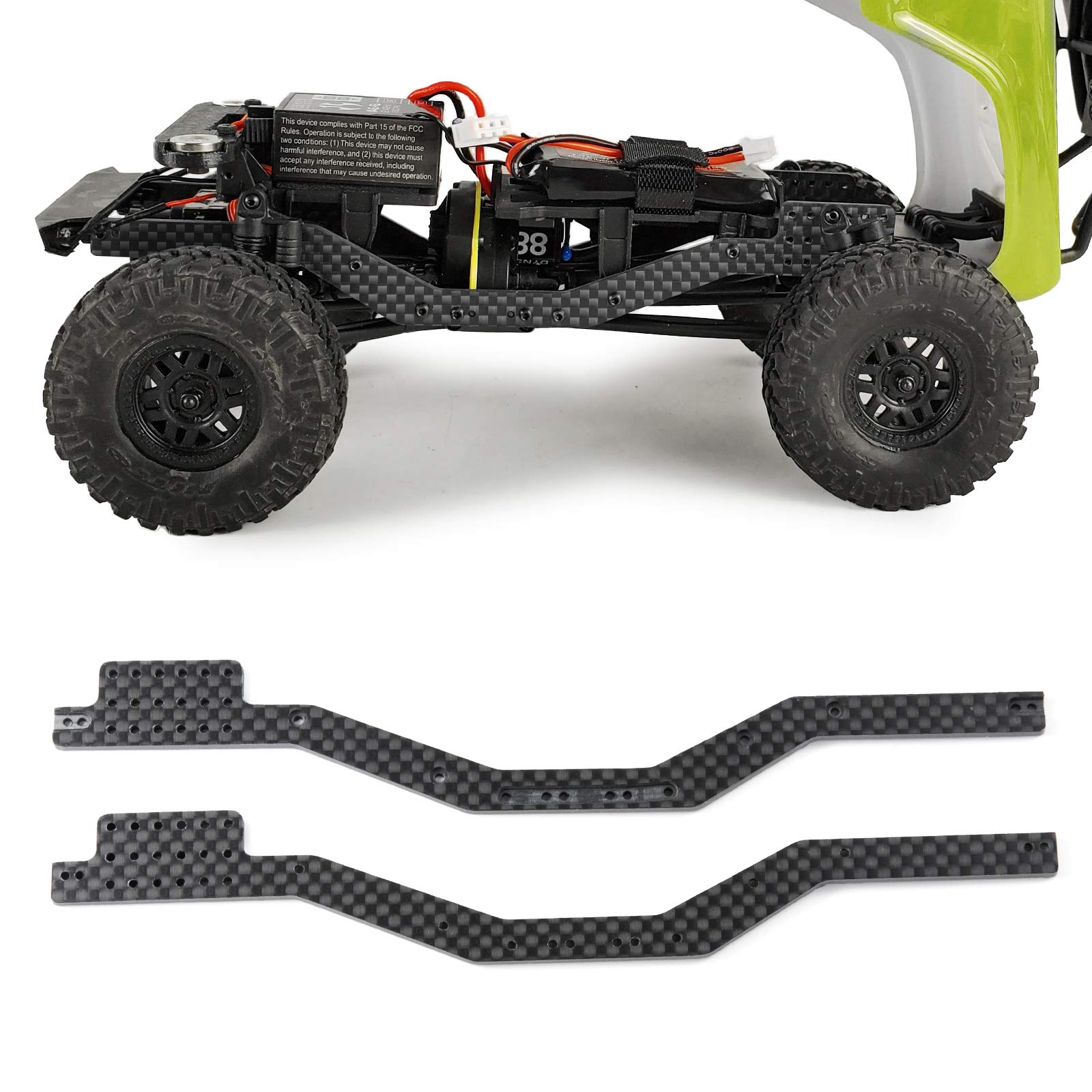 AXspeed Carbon fiber Chassis Frame Rails for 1: 24 Axial SCX24 AXI90081 RC Upgrade Parts