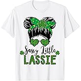 Cute St Patricks Day Kids Toddler Girl Sassy Little Lassie T-Shirt