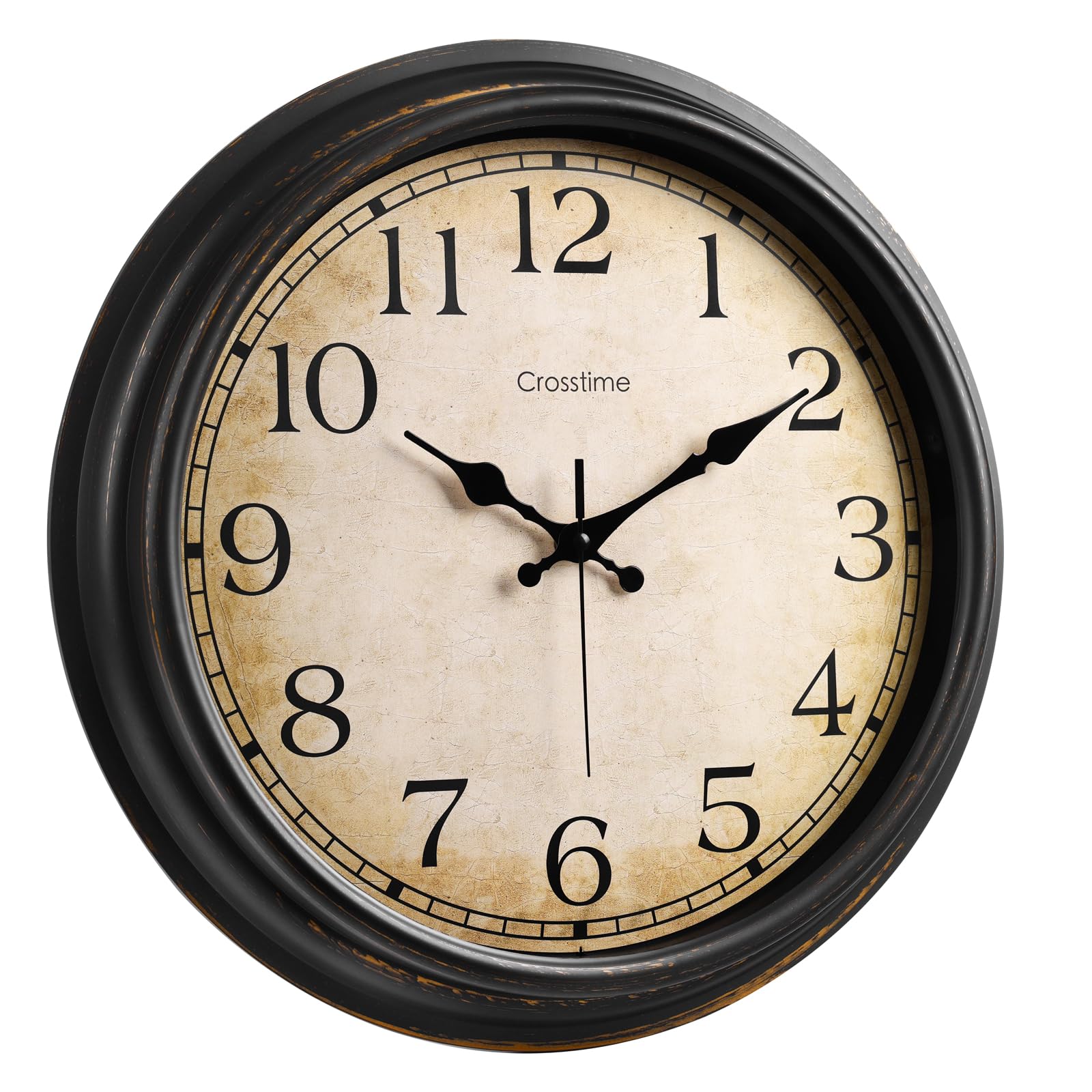 Photo 1 of 16 Inch Retro Large Wall Clock for Living Room Decor,Battery Operated Silent Non-Ticking Classic Vintage Clocks for Kitchen Fireplace Home, Bronze