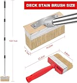 KeFanta 60in Deck Stain Applicator Long Handle Brush 6in Wide view 3