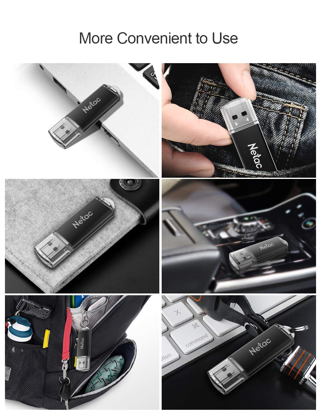 Netac USB Flash Drive 8GB x 10 - USB 2.0 Interface Digital, Thumb Drive with Indicative Light, Compatible with Computer/Laptop/External Memory Storage, Stick Jump Drive for Photo/Video Backup - G358