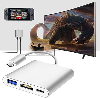 Amazon Meitan Nintendo Switch専用 Type C To Hdmi 変換アダプター 熱対策 充電 Hdmi対応 ニンテンドー スイッチ ドック 代わり品コンバーター Hdmi変換アダプター Tvモード用 Mt Bs002 周辺機器 アクセサリ