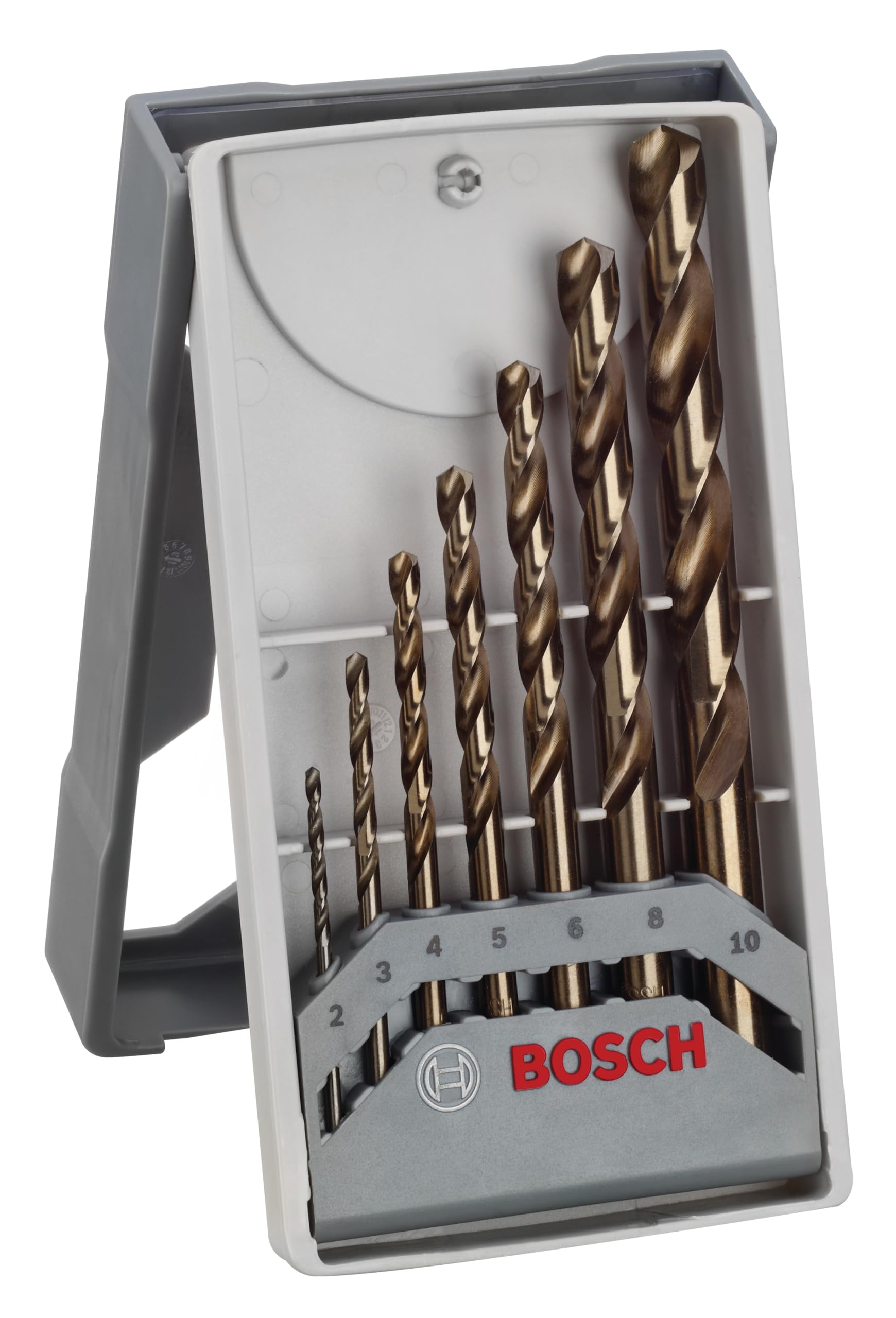 Bosch 2 608 589 296 Metal Drill Bit Set for Mini X-Line HSS-Co, 135° - 2; 3; 4; 5; 6; 8; 10mm (Pack of 7)