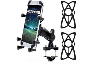 MOTOPOWER MP0619 Bike Cell Phone Mount Smartphone & GPS-Universal Mountain & Road Bicycle Motorcycle Handlebar Cradle Holder