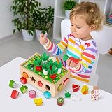 KMTJT Wooden Montessori Farm Harvest Shape Sorting Toy for Toddlers 1-3 view 7