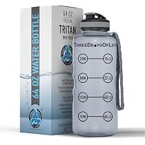 Amazon.com: Three Drops of Life 64oz Tritan Plastic Water Bottle ...