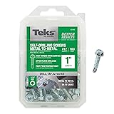 Teks 21340 Screw, 12 Thread, 1 in L, Coarse
