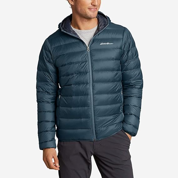 Amazon Eddie Bauer Men S Outerwear Cirruslite Down Hooded Jacket メンズアウターウェアジャケット S Nile Blue 並行輸入品 コート ジャケット 通販
