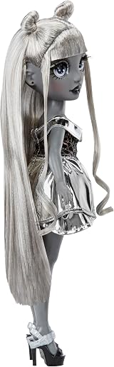 Rainbow High Shadow High Luna Madison 28cm Doll Metallic Grey Outfit Hair view 4
