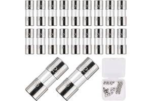 OLCANA 30 Pieces 125V 3.6 x 10mm 3A Fast-Blow Mini Fuse 3amp 125V 0.14 x 0.39 inch Christmas Light Strings Glass Fuse for Hal