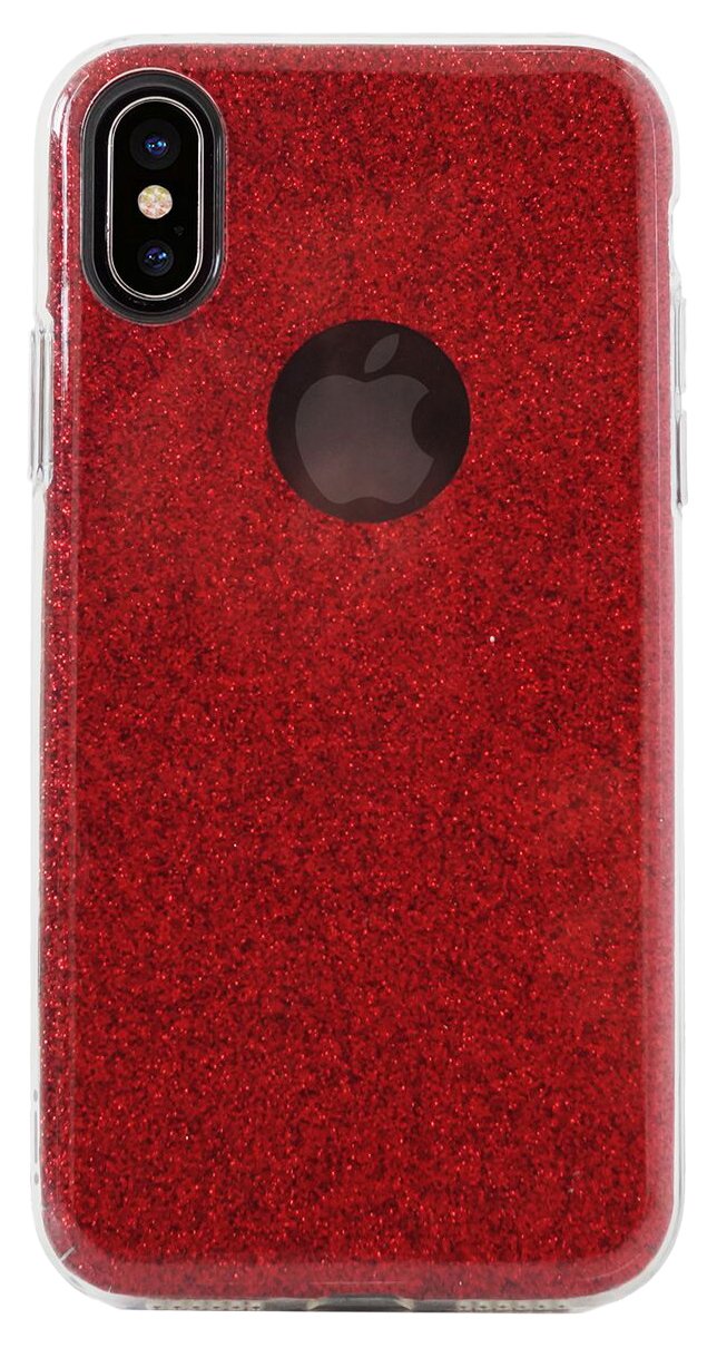 aiino TPU and Glitter Case, Stylish and Protective Case for iPhone X/XS - Red