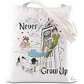 FOTAP Cartoon Inspired Tote Bag Never Grow Up Shoulder Bag Magical Theme Park Manor Gift WDW Magic Vacation Gift