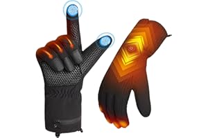 Heated Gloves for Men Women, Upgraded Rechargeable Winter Work Gloves Touchscreen-Friendly Enhanced Battery Premium Materials