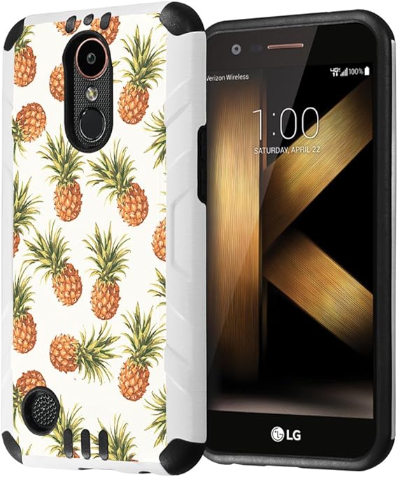 Amazon.com: LG K20Plus / LG K20V Case, LG Harmony Case, LG Grace LTE Case, Capsule-Case Hybrid Dual Layer Slim Defender Armor Combat Case for LG K20 Plus / K20 V/Harmony/Grace- (Pineapple)