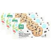 365 by Whole Foods Market,Organic Semi Sweet Chocolate Chips,10 Ounce,(Pack of 3)