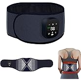 Wtruoy Cordless Back Massager with Heating Pad for Back Pain Relief, 6 Heat and 3 Vibration Levels, Red Light Therapy, Breathable Massage Belt for Lower Back, Gift for Women, Men, Mom, Dad