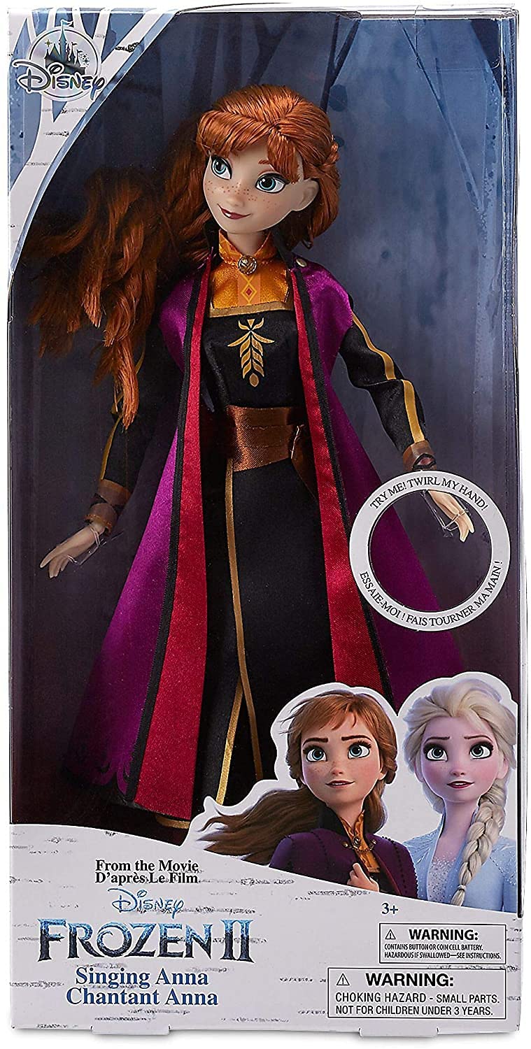 Disney Store Frozen 2 - Official Singing Dolls - Princess Anna (The Next Right Thing), Queen Elsa (Into the Unknown) - (Singles or Twin Pack) (Frozen 2 Anna Singing Doll)