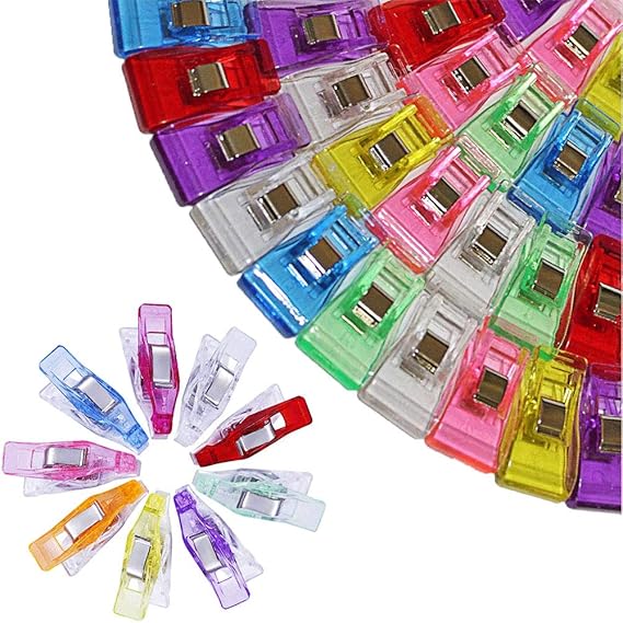 MEGAHERZ Wonder Clips Pack of 50 Fabric Clips Mini + 50 Pieces Wide