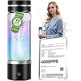 4.0 Upgrade Hydrogen Water Bottle & Hydrogen Absorption 【SGS Certification - 4000PPB】【NO.1-100% Odorless】 Hydrogen Water Bottle - 2025 SPE PEM Technique, Hydrogen Can be Produced from Mineral Water
