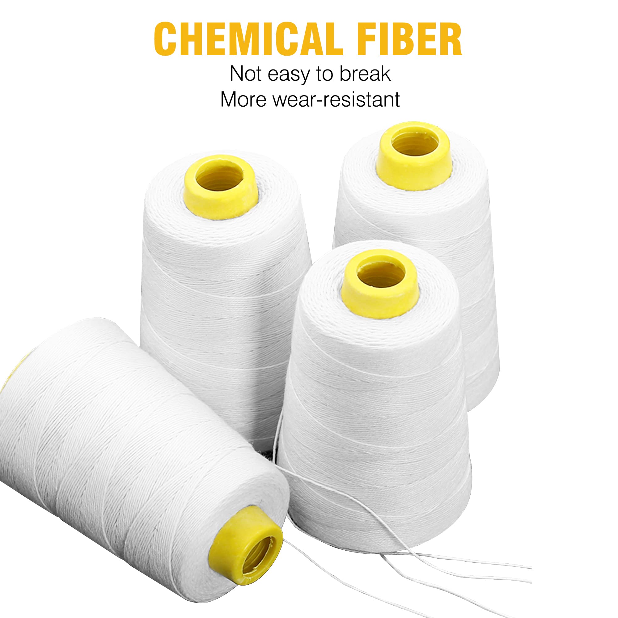 6-Stranded Sewing Thread Heavy Duty Spool Industrial Sewing Thread for Bag Sewing Machine Bag Closer Machine