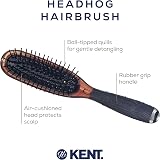 KENT Head Hog Hair Brush Gentle Detangling Fine Quill All Hair Types Rubber Grip view 4