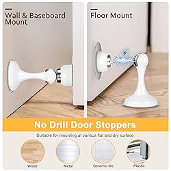 Profasion Magnetic Door Stoppers 4 Pack, Stainless