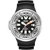 Citizen Men's Promaster Dive Eco-Drive Watch, 3-Hand Date, Polyurethane Strap, ISO Certified, Anti-Reflective Curved Crystal, Screw-Back Case and Crown
