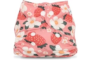 babygoal Baby Cloth Cover for Prefolds,Flats or Fitted Diapers– Adjustable, Reusable, Waterproof Swim Diaper Cover