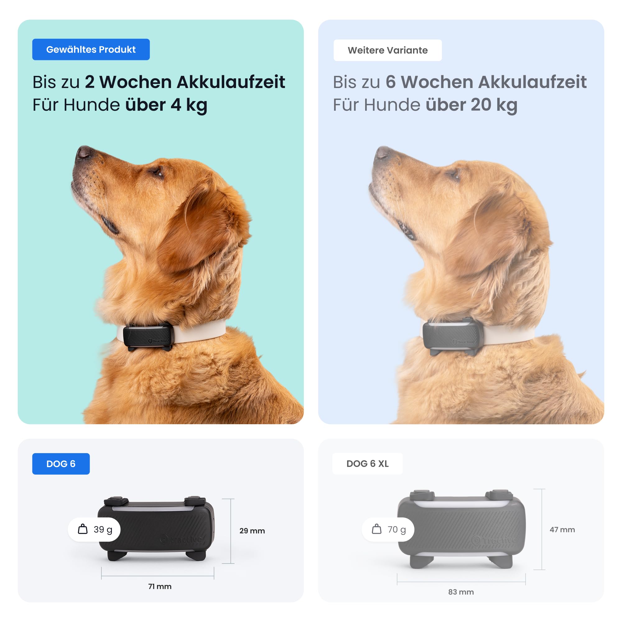 Tractive GPS Tracker Hund | 2025 Edition | Live-Ortung | Weglaufalarm | Aktivitätstracking | Gesundheitswarnungen | Bellverhalten | Empfohlen von Martin Rütter (Schwarz) 6