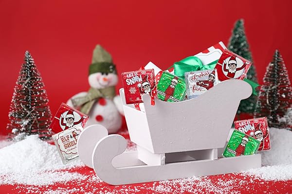 FRUIDLES CHRISTMAS ELF ON THE SHELF CHOCOLATE, MILK CHOCOLATE PARTY BAG FILLERS, INDIVIDUALLY WRAPPED FOILS, RESEALABLE BAG, DAIRY (HALF-POUND)