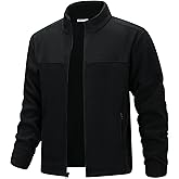 33,000ft Men's Full Zip Fleece Jacket Lightweight Warm Soft Polar Fleece Winter Jacket with Pockets for Casual Hiking Outdoor