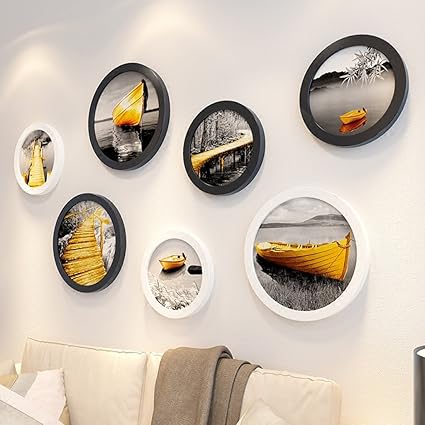 Marco decorativo Pared de madera moderna de la foto, creativo 7