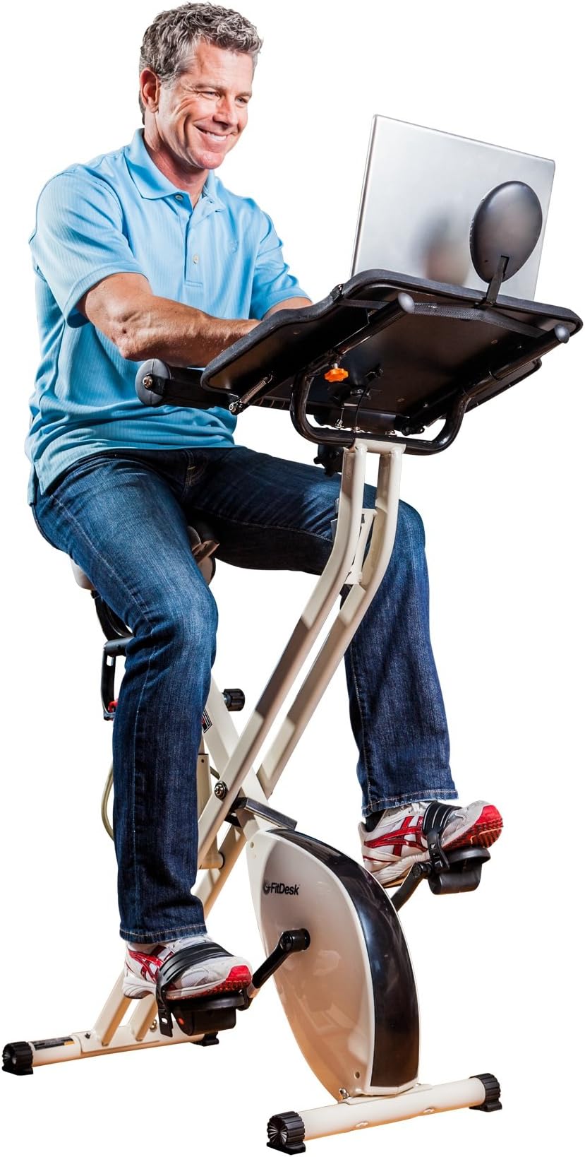 FitDesk Desk Exercise Bike and Office Workstation with Massage Bar
