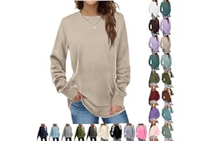 Bidobibo Womens Oversized Crewneck Sweatshirts Teen Girl Clothes Y2K Top Sweatshirt Trendy Fall Outfits Pullover