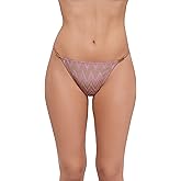 Steve Madden Womens Strap Side Bikini Bottom with Gold Beads