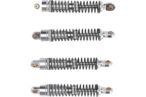 GEERYZHE 4pcs 59mm Threaded OilFilled Shock Absorbers for Redcat Ascent 1/18 RC Crawler – Silver, HighPerformance Upgrade for