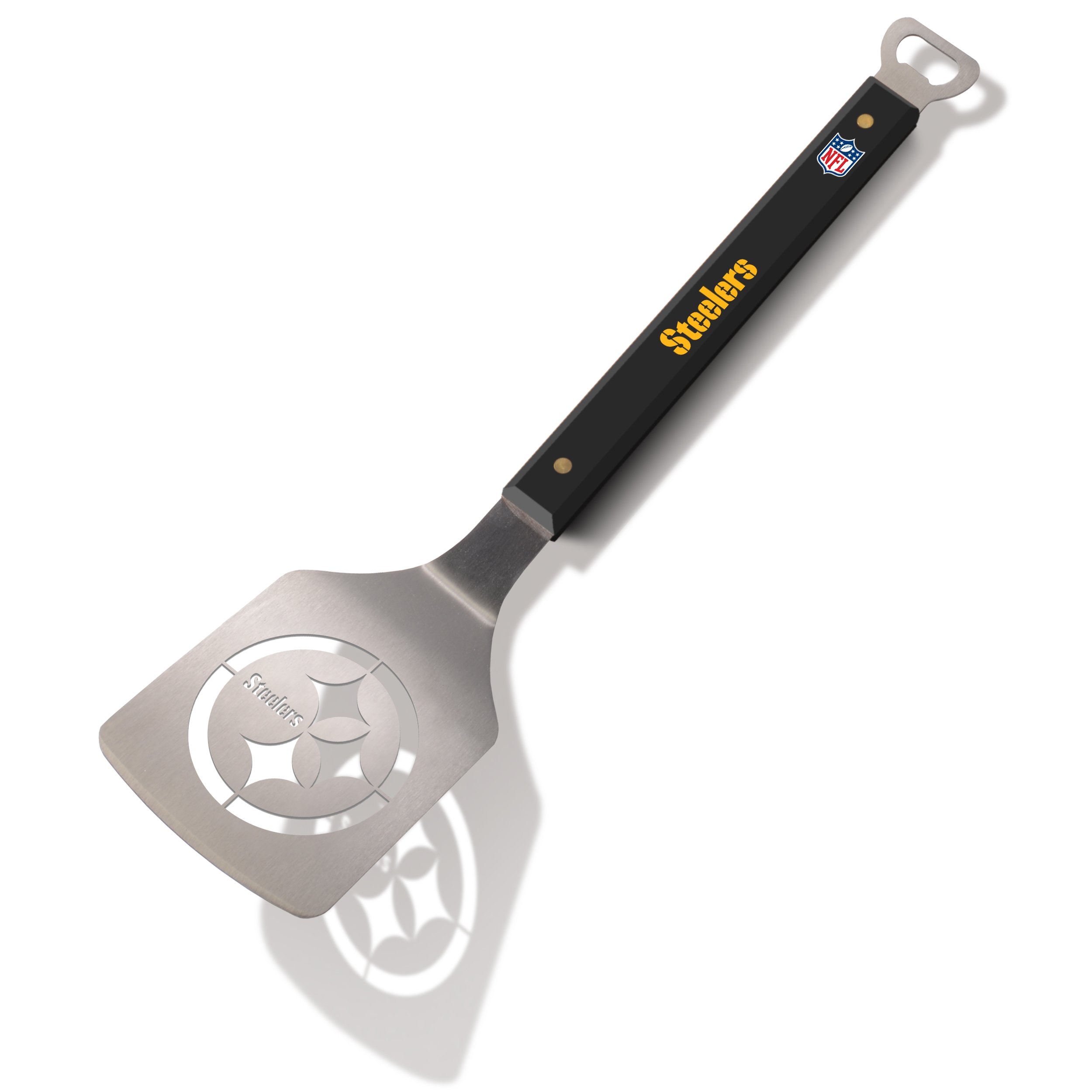 YouTheFan NFL Pittsburgh Steelers Spirit Series Sportula Stainless Steel Grilling Spatula, 18 1/2" x 4"