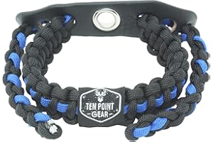 Ten Point Gear Bow Archery Wrist Sling 550 Paracord - Survival Hunting Shooting - 100% Full Grain Leather with Metal Grommet (Multiple Camo Options)