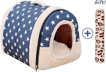 Homeofboutique Nichelit Chien Chat Intérieur 2 En 1 Maison Animal De Compagnie Grand Ou Petit Lavable Pliable Portable Nid De Voyage Pour