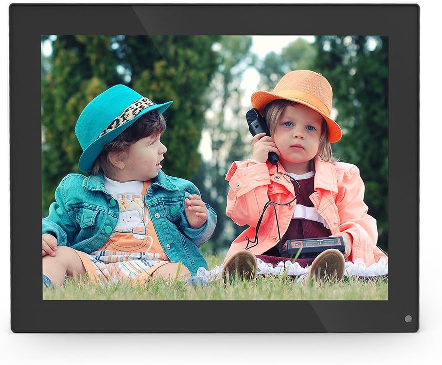 10 Inch Digital Photo Frame, Remote Control, 1024x768 Hi-Res Digital Picture Frame with IPS Panel and Remote Control, Support Picture/Video/Calendar/Clock, 16GB Memory Card Included (Black)