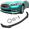 HECASA Front Bumper Lip Compatible with 2014-2017 Infiniti Q50 Base Spoiler Splitter Body Kit Premium Gloss Black